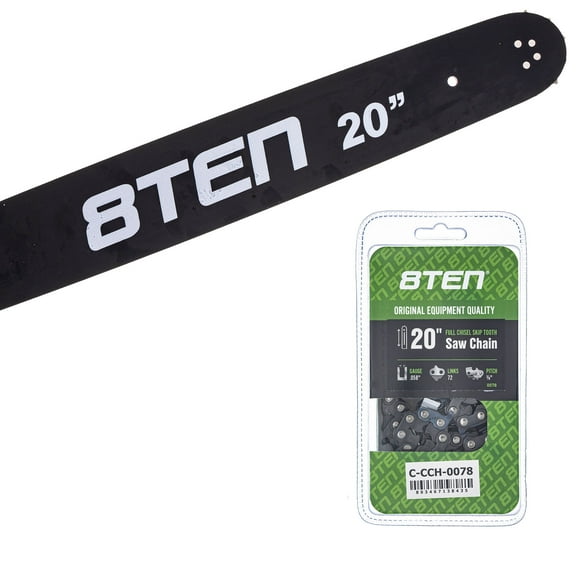 8TEN 20" Chainsaw Guide Bar & Chain .058 3/8 72DL for Makita DCS6401 20D009A2PS MK1010306