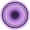 thumbnail image 1 of Ahgly Tapis Rond Lavable en Machine Intérieur Transitionnel Fleur Rose, 4 Pieds Rond, 1 of 7