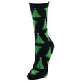 thumbnail image 2 of MeMoi Women's Cheerful Christmas Tree Crew Socks - Womens - Female, One Size, Black, 2 of 2