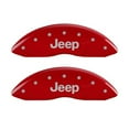 thumbnail image 3 of MGP Front set 2 Caliper Covers Engraved Front JEEP Red finish silver ch Fits select: 2016-2019 JEEP COMPASS LATITUDE, 2014-2016 JEEP PATRIOT SPORT, 3 of 4