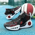 thumbnail image 3 of Kids Basketball Shoes Boys Girls High Top Sneakers Comfy Breathable Outdoor Cushioning Athletic Shoes for Training Running, 3 of 7