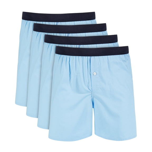 Club Room Men's 4-Pack Cotton Boxers Underpants, Sky Sail Blue