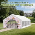 thumbnail image 6 of BaPiPro 32x16 FT Heavy Duty Outdoor Party Tent with Removable Sidewalls, Commercial Wedding Marquee, Carport & BBQ Shelter, UPF50+ Waterproof Protection, White, 6 of 9