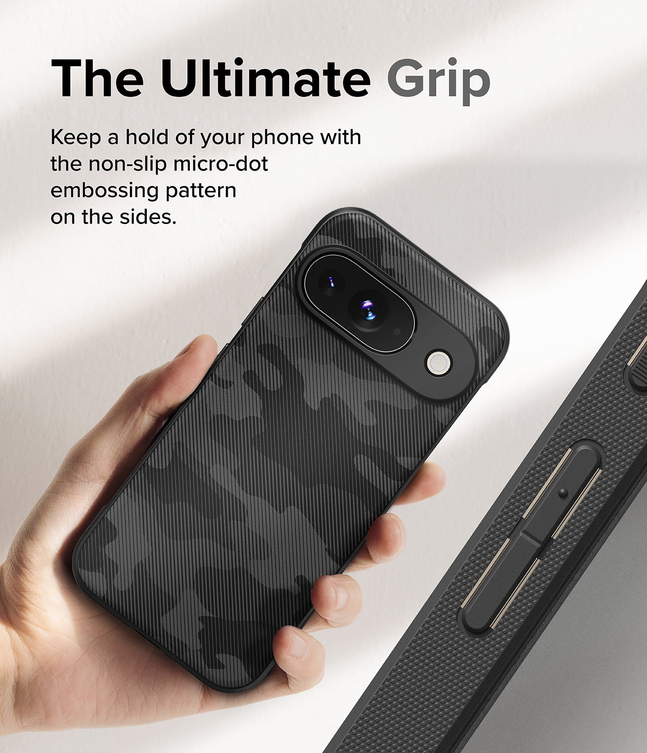 Ringke Pixel 9 [Onyx] High Quality Flexible Heavy Duty Durable Phone Case - Camo Black