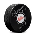thumbnail image 1 of Frank Mahovlich Autographed Detroit Red Wings Hockey Puck with HOF Note, 1 of 2