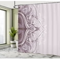 thumbnail image 4 of Ambesonne Mandala Shower Curtain, Traditional Lace Floral Art, 69"Wx70"L, Purple Grey, 4 of 4