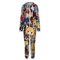 thumbnail image 4 of Aggretsuko Unisex Onesie Pajamas Zipper Jumpsuit Hooded One Piece Sleepwear for Family Mens Womens, 4 of 8