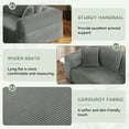thumbnail image 6 of 83" Modern Corduroy Loveseat Sofa,2-Seater Cloud Couch with Memory Foam and Spring Seat With Four Pillows,Deep Seat Sofa with Wide Armrests,No Assembly Couch in a Box for Bedroom,Living Room, 6 of 14