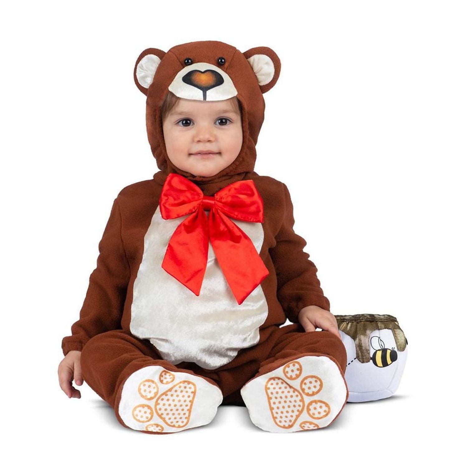 Child Plush Teddy Bear Costume with Honey Pot