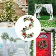 thumbnail image 4 of Flowers 2 Branch Garland for Weddings and Events – Greenery Decorative Floral Garland with Roses and Gypsophila Long 7086in for Spring Home Party Craft Table Runner, 4 of 6