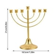 thumbnail image 2 of Elegant Hanukkah Candleholder Crafted From Golden Ironwork Exquisite Candle Stand For A Warm Festive Long Wooden Candle Holder Glass Candle Holders for Candlesticks Wolf Candle Holder Coral Candle, 2 of 7