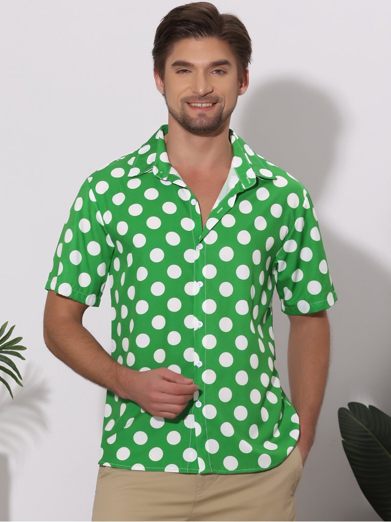 green polka dot dress shirt Amari Dress - Emerald main image 1