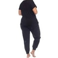 thumbnail image 3 of Honeydew Womens Embroidered Lounge Set 2 Piece,Black,X-Small, 3 of 3