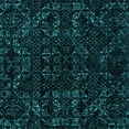 thumbnail image 1 of Ahgly Company Indoor Square Abstract Turquoise Blue Modern Area Rugs, 3' Square, 1 of 4