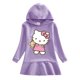 thumbnail image 4 of Hello Kitty nueva ropa para niños sudadera con capucha de algodón puro vestido de suéter para niñas vestido deportivo informal bebé dulce y linda falda pequeña, 4 of 5