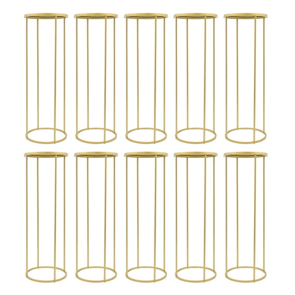 10 Pcs Wedding Flower Stand for Centerpieces, Gold Wedding Centerpieces for Tables, 23.6/31.5/39.4 inch Tall Metal Column Vases Pedestal Stand