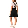 thumbnail image 3 of INSPIRE CHIC Women's Suspender Skirt Detachable Strap A-Line Lantern Skirt XS Black, 3 of 7