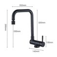thumbnail image 5 of Black Folding Kitchen Faucet Folding Kitchen Faucet With 2 Choice Of Jets Under Window Kitchen Mixer Tap, Black, 29 * 22cm, 5 of 5