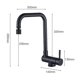 thumbnail image 5 of Black Folding Kitchen Faucet Folding Kitchen Faucet With 2 Choice Of Jets Under Window Kitchen Mixer Tap, Black, 29 * 22cm, 5 of 5