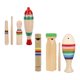 thumbnail image 4 of Instrumentos musicales de percusión Montessori para niños, juego de tambores para bebés, material didáctico con mazo, instrumento de madera colorido , 5 piezas, 4 of 8
