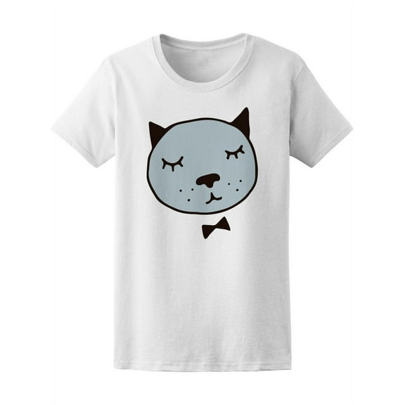 Cute & Classy Grey Kitty Tee Women's -Image by Shutterstock