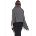 thumbnail image 2 of SWSMCLT Women's Button Cape 2025 Casual Baggy Brushed Coat Comfy Date Cardigan Fringe Elegant Coats Grey One Size, 2 of 3