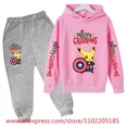 thumbnail image 3 of Christmas Hoodie Set Kids Clothes Girls Hooded Tracksuit Boys Santa Claus Sweatshirt 2pcs Children Stranger Things Clothing, 3 of 5
