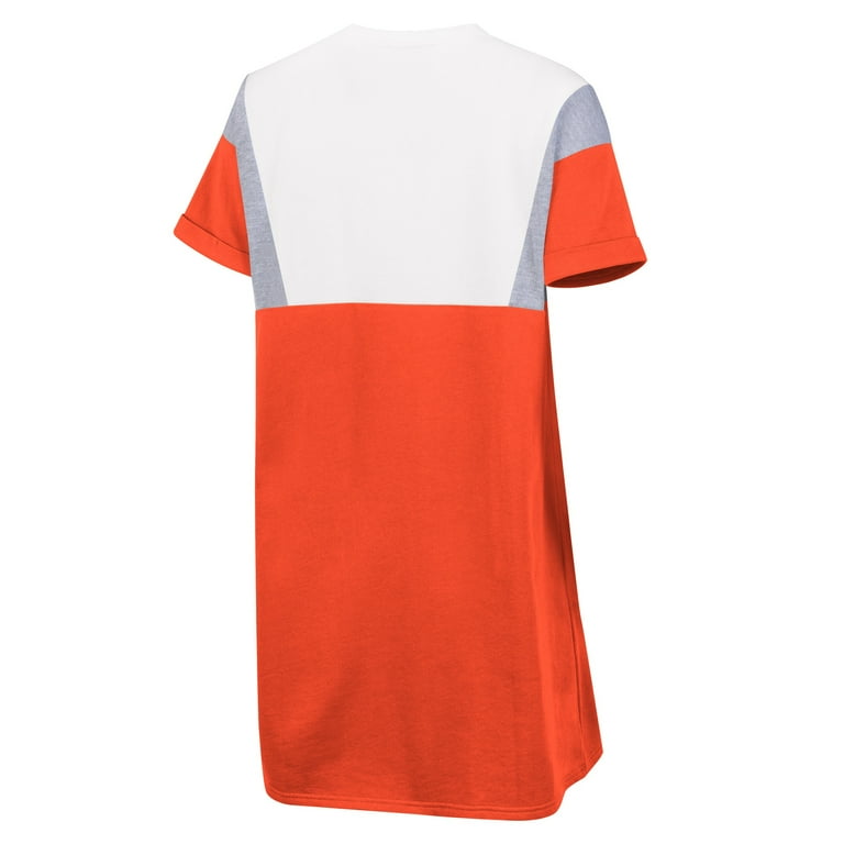 Women's G-III 4Her by Carl Banks Orange/White Clemson Tigers 3rd Down Short  Sleeve T-Shirt Dress - Walmart.com