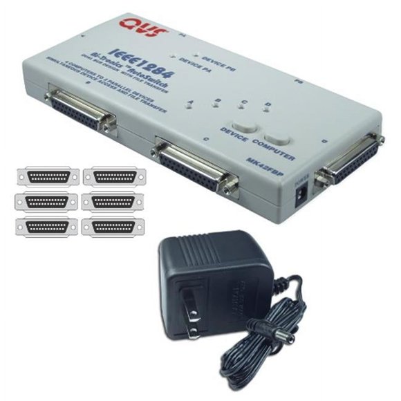 QVS MK42FBPP 4 Computers Share 2 Parallel IEEE1284 Printers Autoswitch