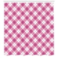 thumbnail image 3 of Ambesonne Geometric Shower Curtain, Diagonal Pastel Color, 69"Wx70"L, Fuchsia Pale Pink White, 3 of 3