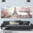 thumbnail image 2 of Designart - Eiffel avec Fleurs Roses - Impression sur Toile Paysage, 2 of 3