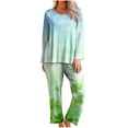 thumbnail image 2 of RKSTN St Patrick's Day Pajamas Set for Women Oversized Crewneck St Paddy's Day Lucky Shamrock Printed Loungewear Matching Sets Womens Casual Plus Size Loose Fits T Shirts and Pjs Pants 2 Piece Set, 2 of 6