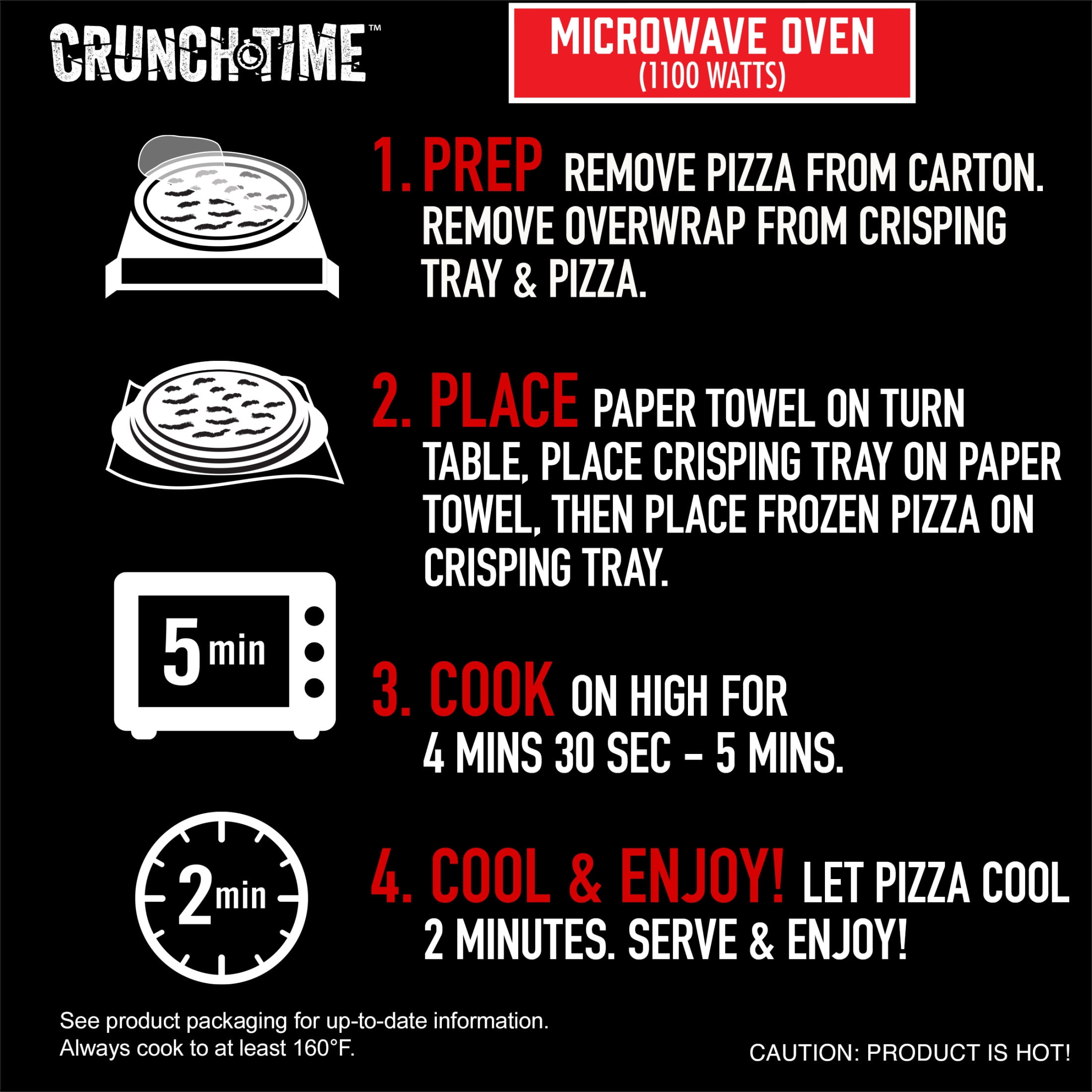 Red Baron Crunch Time Four Cheese Frozen Microwave Pizza, 14.9 oz