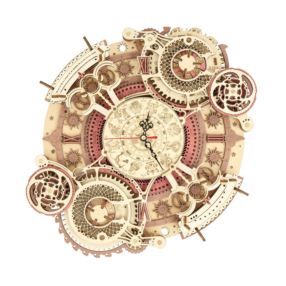 ROKR 3D Wooden Puzzle for Adult,DIY Wall Quartz Clock Kits,Mechanical