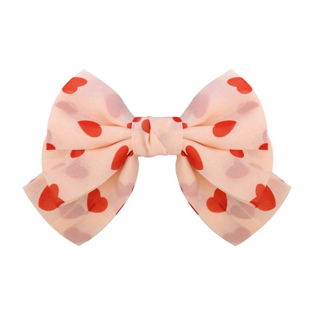 Large Bande de Cheveux Noeud Papillon Réglable Extensible Coeur Multicolore Snag Libre Cheveux Corde Bobby Broches Scrunchies pour les Filles de Style Cadeau Heart
