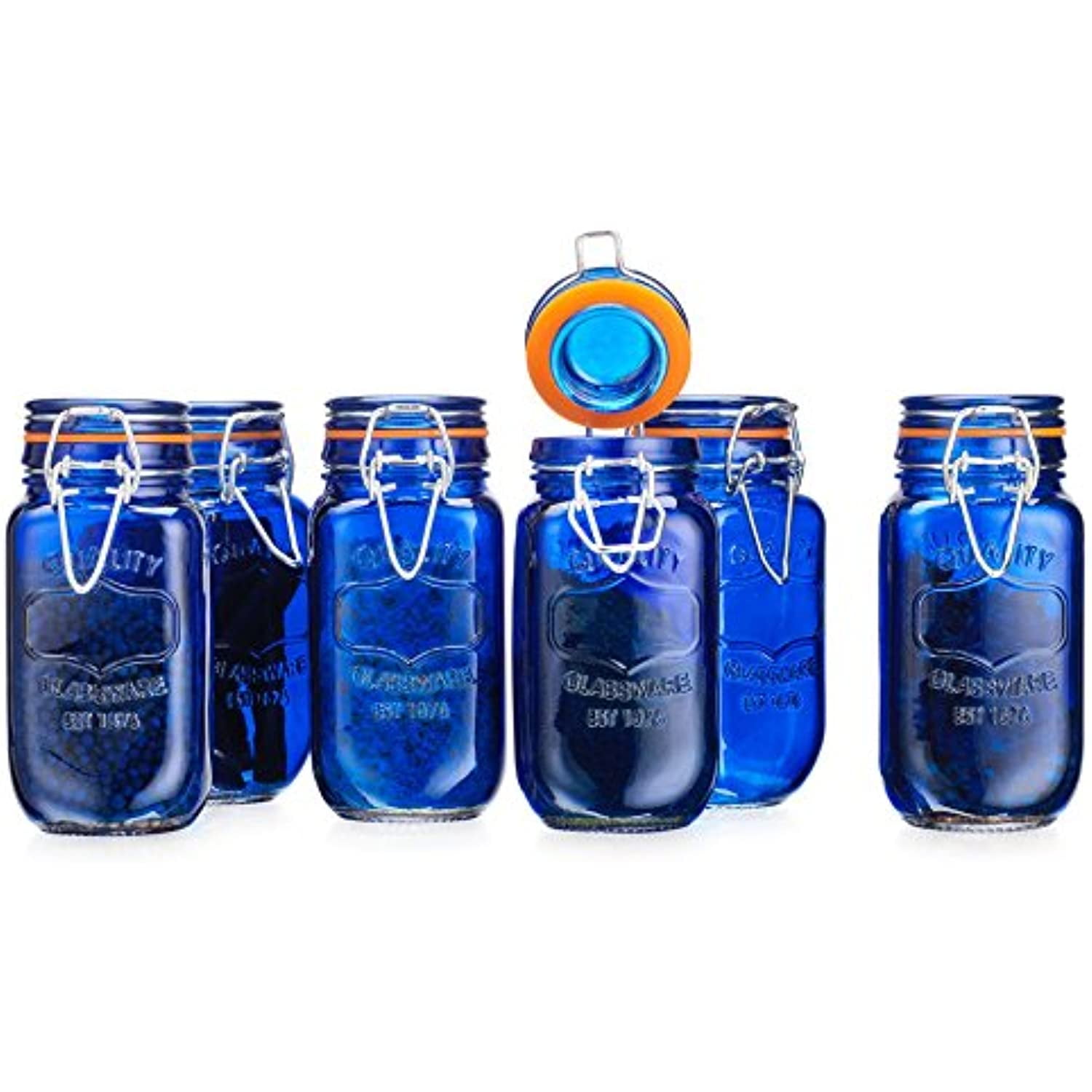 Elegant Home Airtight Glass Spice Jar Hermetic Seal Bail & Trigger /Jar