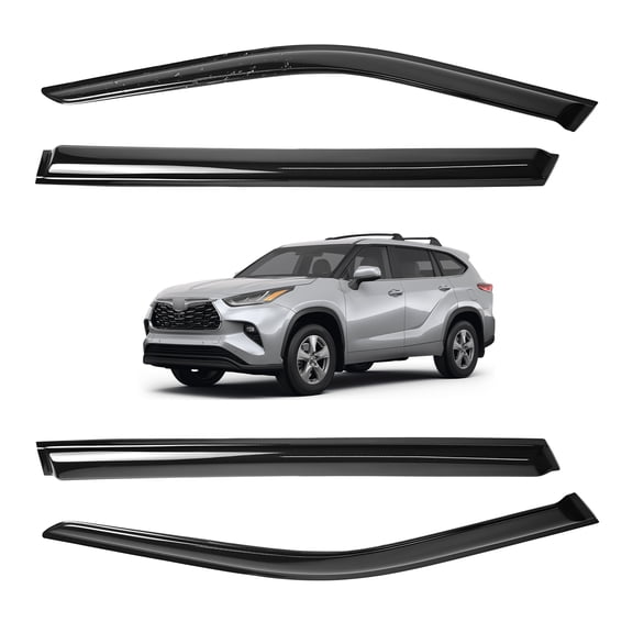 US For Toyota Highlander 2020-2025 Window Visor Sun Rain Guards Wind Deflector