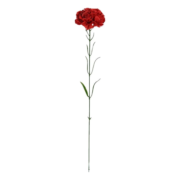 Artificial Flower Stem Faux Red Bloom Bendable Arrangement Supply For Home Vase Arrangement Wedding Bouquet Decor,Red-51Cm
