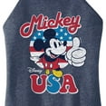 thumbnail image 3 of Disney - Americana - Mickey USA - Juniors High Neck Tank Top, 3 of 5