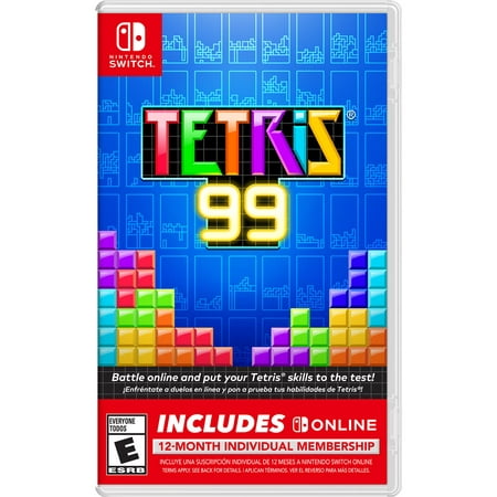 Tetris 99 + 12 Month Nintendo Switch Online Individual Membership, Nintendo, Nintendo Switch, (Best Tetris Game For Iphone)