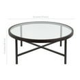 thumbnail image 4 of Evelyn&Zoe Xivil 36" Wide Round Coffee Table with Glass Top, Blackened Bronze, 4 of 8