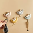 thumbnail image 3 of 2PCS Adhesive Coat Hooks Key Holders,Creative Adhesive Cute Rabbit Key Hooks for Bathroom Dormitory Kitchen,Home Storage Utility Wall Decorations for Hanging Hat,Key,Towel,Scarf,Bags,Punch Free, 3 of 7