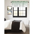 thumbnail image 3 of Kitchen Valances for Window, Summer Eucalyptus Leaf Sage Green Light Filtering Rod Pocket Valance Curtain, Spring Plant Short Curtains Window Topper for Bedroom Bathroom Living Room 60x18in, 3 of 9