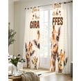 thumbnail image 5 of Giraffe Sheer Curtains 63 Inch Length 2 Panels Set for Living Room/Bedroom, Red Love Heart Animals Plaid Kitchen Curtains with Grommet Semi-Sheer Curtains Drapes Voile Window Treatments 42"x63"x2, 5 of 7