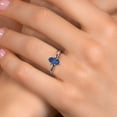 thumbnail image 4 of Gem Stone King 10K White Gold Blue Sapphire Engagement Ring for Women | 0.63 Cttw | Marquise 8X4MM | Gemstone September Birthstone | Size 8, 4 of 6