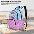 thumbnail image 7 of Kuiaobaty Baseball Print Backpack for Girls 8-12 Ice Cream Print Backpack with Padded Strap 17 Inch Bookbag Daypack for School, Purple, 7 of 7
