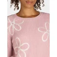 thumbnail image 3 of No Boundaries Whipstitch Sweater, Women's and Women’s Plus, 3 of 5