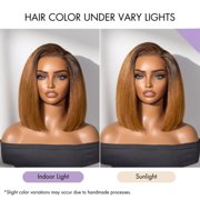 LUVME 10 All-Day Comfort Wig Ombre Ginger Blunt Cut Bob Glueless Minimalist HD Lace Wig Pre-Cut Lace for Women