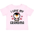 thumbnail image 3 of Inktastic I Love My Grandma with Cute Penguin and Hearts Girls Toddler T-Shirt, 3 of 5
