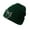 Green, variant on Unisex Knit Beanie Hat Warm Ribbed Winter Skull Cap With Safety Pin Decoration For Men Women Streetwear Purple One Size